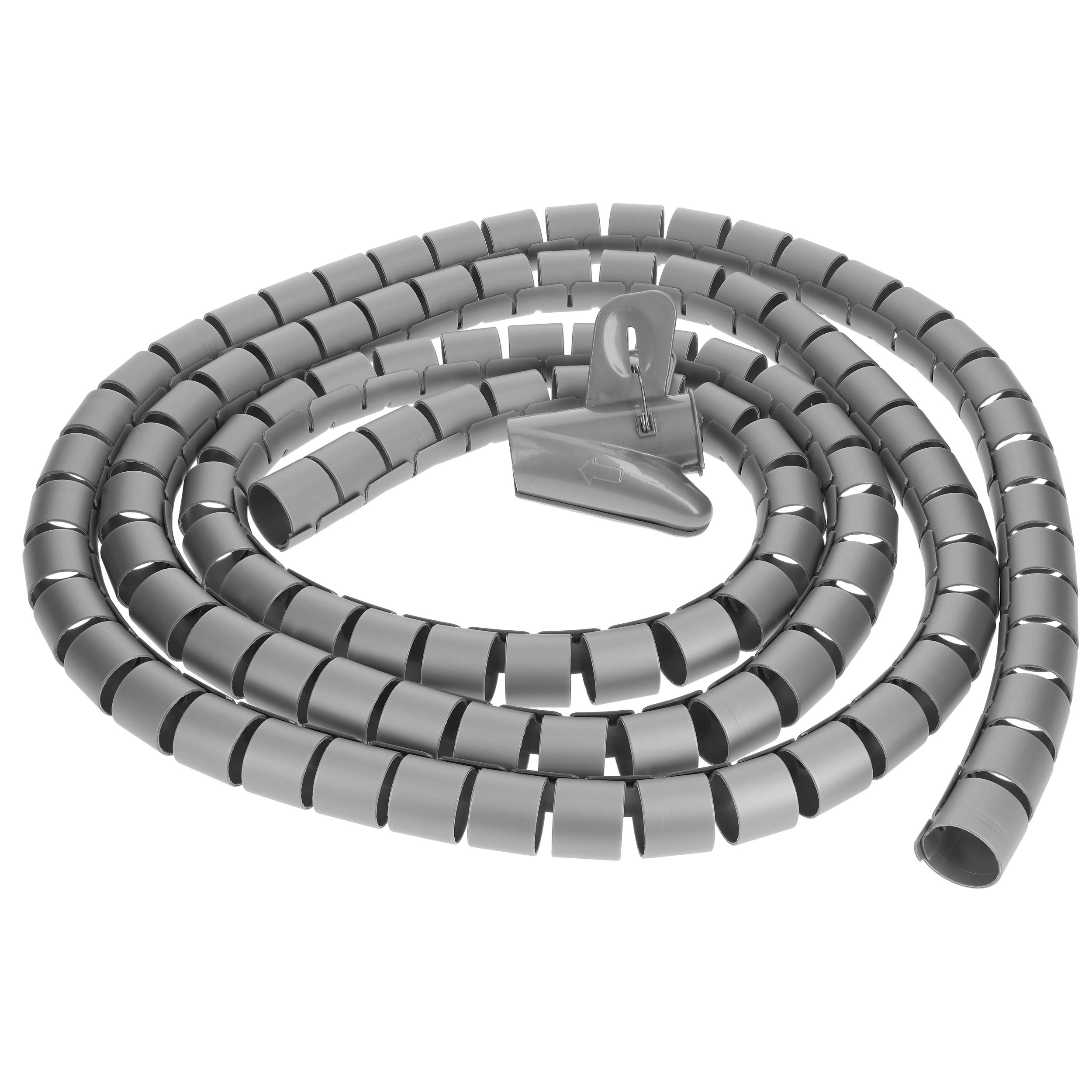 mumbi 29211 Flexibler Kabelschlauch Kabelspirale Silber