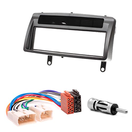 CARAV 11-037-22-6 Radioblende Car 1-DIN in Dash Installation kit Set for Corolla 2001-2006 with Pocket + ISO and Antenna Adapter Cable