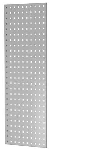 qpool24 Lochplatten-Seitenblende, 90 x 1000 x 400 mm (H x T), RAL 7035 lichtgrau