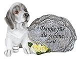 MaMeMi Gedenksein/Erinnerngsstein/Grab-Deko Trauer/Tiergrabstein Erinnerung 'Hund'