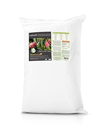 CULTIVERS Organischer Tropendünger 20 kg für Avocado, Mango, Litschi, Pitahaya, Papaya und Guave. Dünger aus 100% biologischem und veganem Anbau