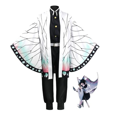 Kochou Shinobu Kimono Cosplay Kostüm Kleid Halloween Uniform Outfit,Height 135~145cm-Set