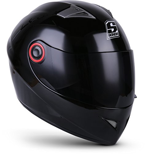 Soxon® ST-666 „Shiny Night“ · Integral-Helm · Full-Face Motorrad-Helm Roller-Helm Scooter-Helm Cruiser Sturz-Helm StreetFighter-Helm Sport Urban · ECE 22.05 Visier Schnellverschluss Tasche L (59-60cm)