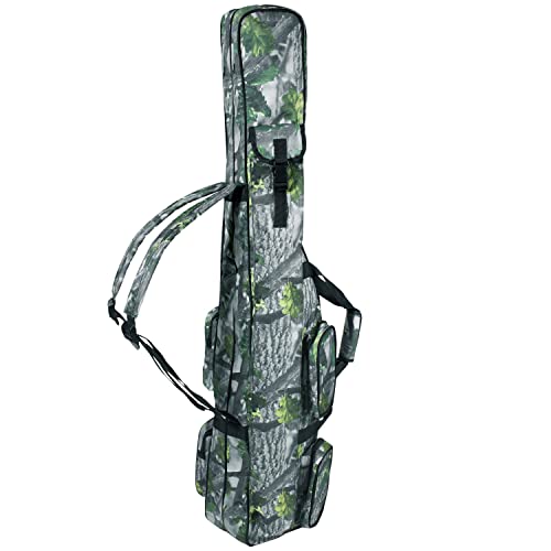 Arapaima Fishing Equipment® Allround Rutentasche mit 2, 3 oder 4 Innenfächern Rucksack für Angelruten, Rutenhalter und Kescher - Grey Wood 2 Innenfächer - 150 cm