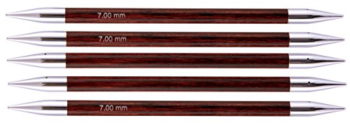 KnitPro 29043 Sockenstricknadel, Holz / Messing, braun, 20 x 0,7 x 0,7