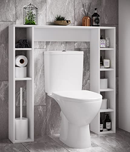 VCM Holz Wandregal Hängeregal Überbau WC Toilette Badmöbel Waschmaschine Schrank Regal Tinoli M