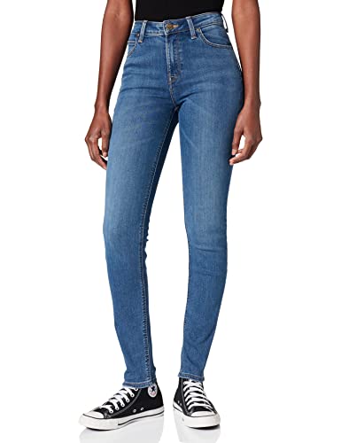 Lee Damen Scarlett High Skinny Jeans, Blau (Mid Copan Iw) , 34W/33L