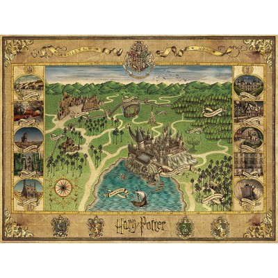 RAVENSBURGER PUZZLE 16599 at: Hogwarts Karte 16599-Hogwarts Karte-1500 Teile, Silver