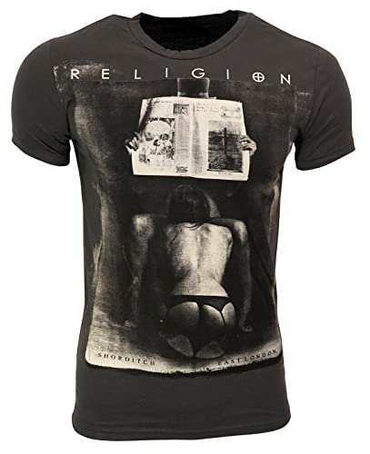 Religion Clothing T-Shirt REL Paper (XL, Dark Metal)