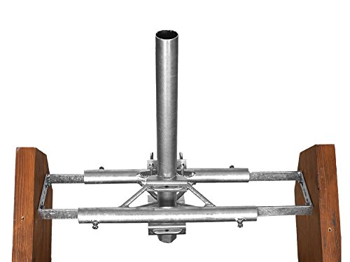 A.S.SAT Dachsparrenmasthalter zwischen 2 Sparren für Masten bis Ø 60 mm verzinkt