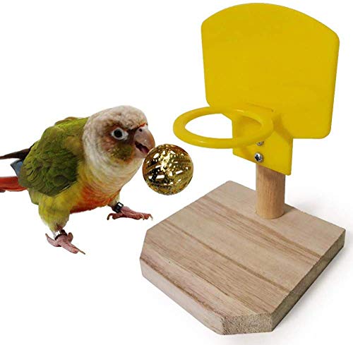 zaizai Papagei Vogel Basketball Spielzeug Set, Birdie Basketball Hoop Bildungsentwicklungsspielzeug mit Kauball Futterspielzeug für Vogel Papagei Ara