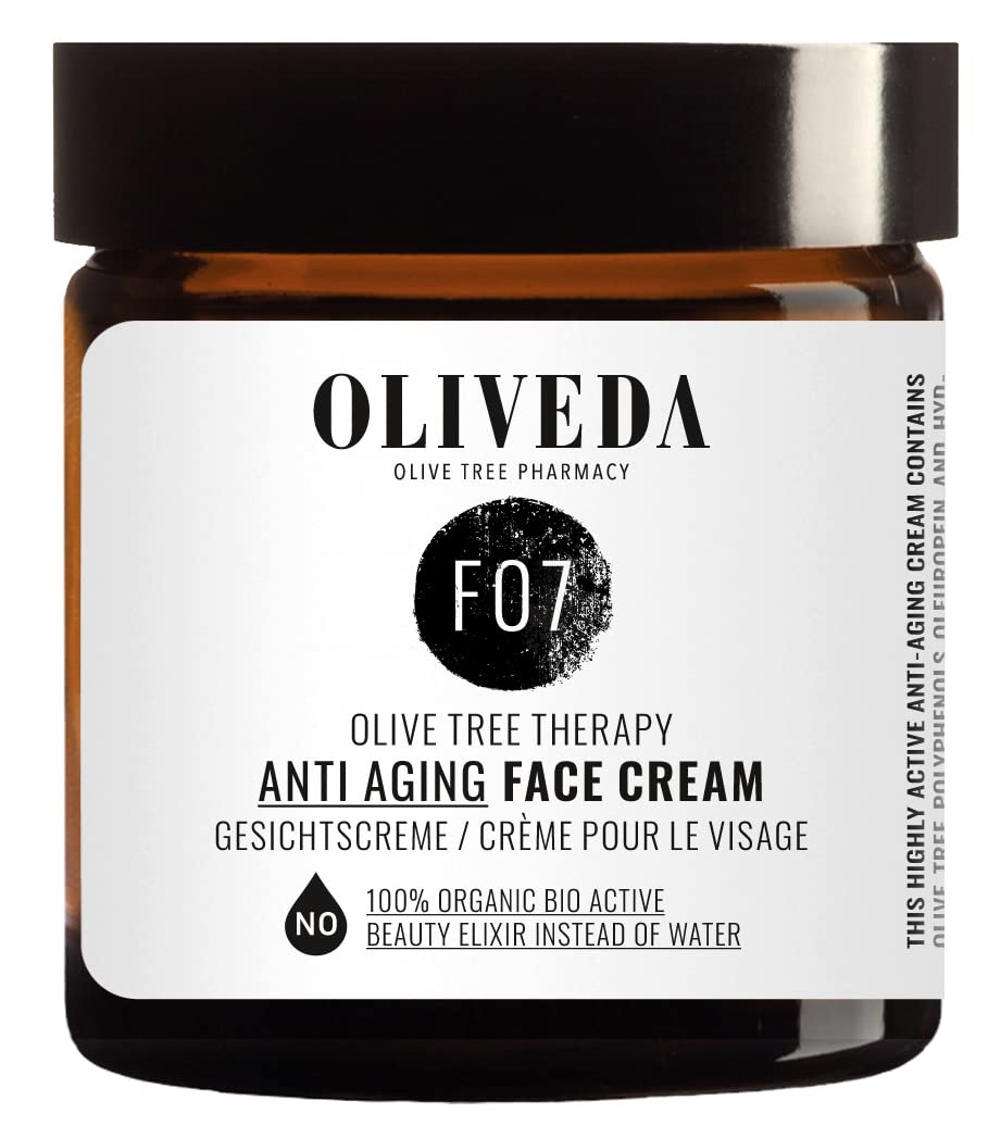 Oliveda F07 - Gesichtscreme Anti Aging mit Avocado-Öl | natürliches Anti-Aging Lift Creme + Anti-Falten + reduziert schlaffe Haut & Altersflecken + feuchtigkeitspendend mit organischen Inhaltsstoffen - 50 ml