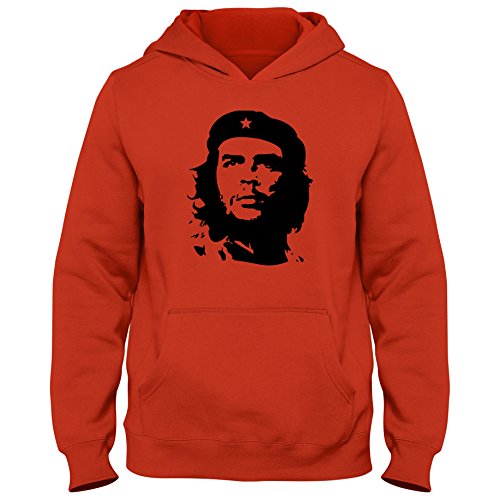 Shirtastic Kinder Hoody Hoodie Che Guevara Kuba Cuba Argentinien Viva la Revolution Rebellen, Farbe:rot, Größe:12-14 Jahre (152-164cm)