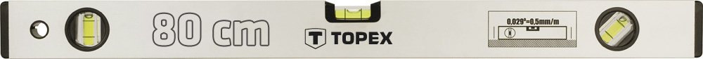 Topex Aluminium-Wasserwaage eloxiert 80 cm, 29C303