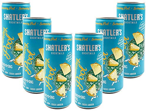 Shatlers Cocktail - 6er Set Shatlers Swimmingpool 0,25L (10,1% Vol) inklusive Pfand EINWEG - Shatlers Cocktail - Ready to Go- [Enthält Sulfite]