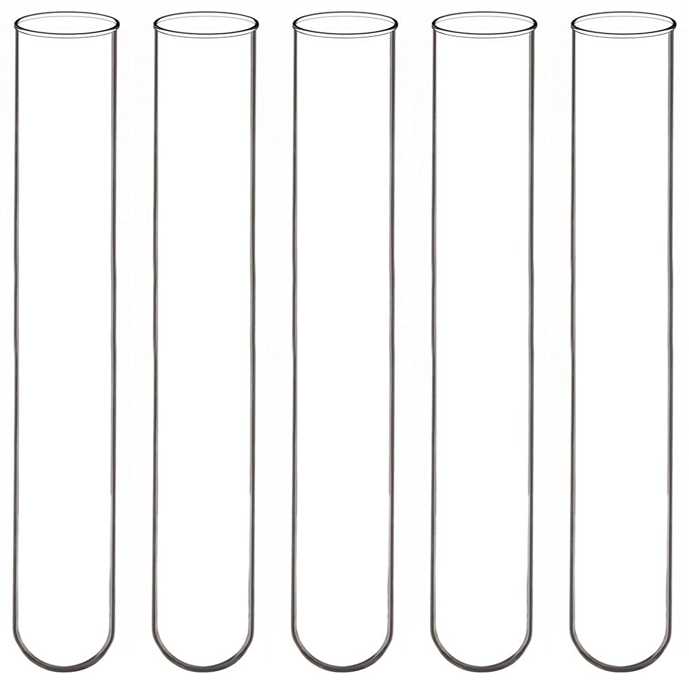 Labasics 200 Stück Reagenzgläser Glas, 200 Pack Test Tubes Borosilikatglas Rundboden Reagenzglas, 12 mm OD X 75 mm Länge