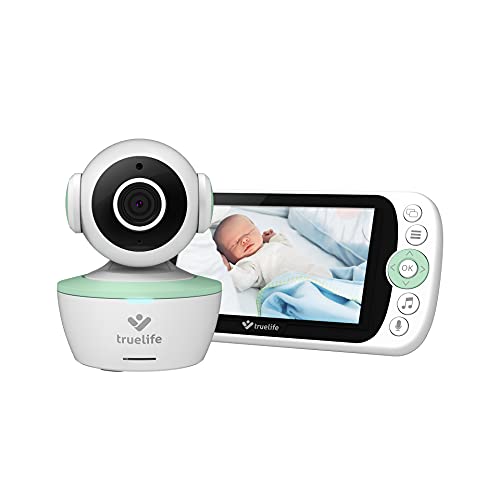 TrueLife NannyCam R360 Digitales drehbares Video-Babyphone mit 5“ Display, Reichweite von bis zu 300 Metern, VOX, Automatische Nachtsicht