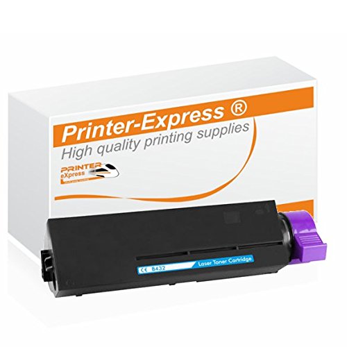 Printer-Express XL Toner 12.000 Seiten ersetzt OKI 45807111, 45807106, 45807102, für OKI B432 DN B512 DN / MB492 DN MB562 DNW Drucker schwarz