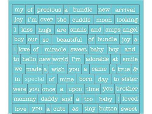 Authentique Paper Cuddle Boy Karton Aufkleber 3 Zoll x 4-Zoll-Petite Diktion Mini Wörter und Sätze