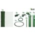 GAH ALBERTS Set: Maschendrahtzaun 100 cm hoch, 40 m, grün beschichtet, zum Einbetonieren