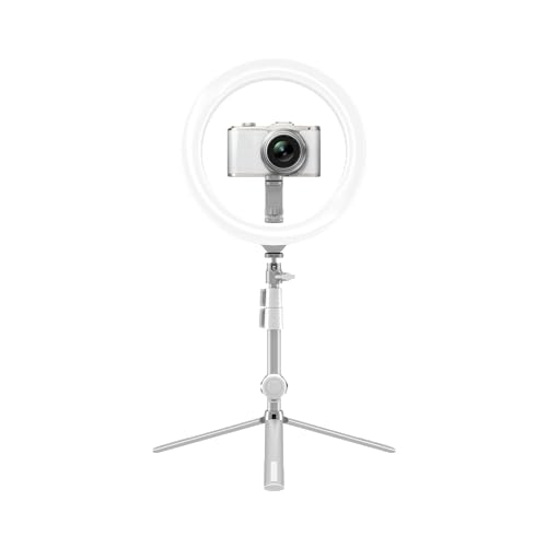 KODAK LED Ringlicht mit Stativ für Smartphones & kleine DSLR- und Actioncams (25cm Durchmesser; Verstellbare Helligkeit, Höhe und Farbbalance; 1800 Lumen; Fernauslöser & Tragetasche inklusive)