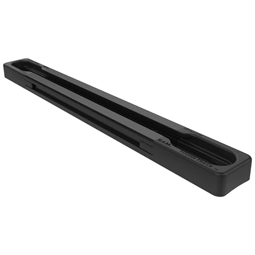 Ram Mounts UNPKD 5 Black Extruded Alum Track W/END CAPS, W126109099 (Track W/END CAPS)