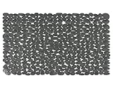 Spirella Duschmatte Anti Rutsch Matte Riverstone antibakteriell rutschfest 75 x 36 cm - mit Sanitized Hygienefunktion - Grau - Made in EU