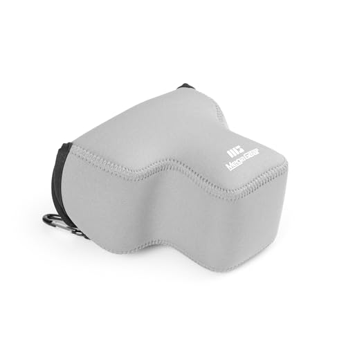 MegaGear Neoprene Kameratasche für Fujifilm X-S20 (18-55mm) - Stilvolle und Schützende Digitale Fotografie-Tasche (Grau)