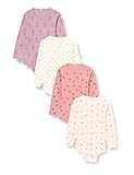 PIPPI Unisex Baby Body LS AO-Printed (4-Pack) Underwear, Dusty Rose, 104