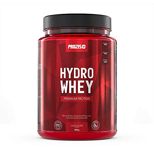 Prozis 100% Hydro Whey 900 g - Reinstes Molkenpotein, angereichert mit BCAA, Kreativ-Monohydrat und Verdauungsenzymen - Schokolade - 900 g