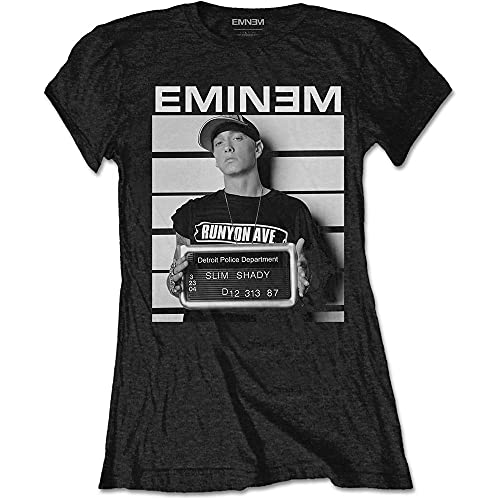 Eminem Damen T-Shirt Schwarz Schwarz One Size Gr. S, Schwarz