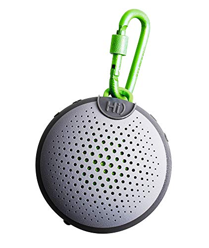 Boompods Aquablaster Bluetooth® Lautsprecher Amazon Alexa direkt integriert, Freisprechfunktion, inkl. Halterung, Saugnapf, stoßfest, Wasserfest Grau, Grün
