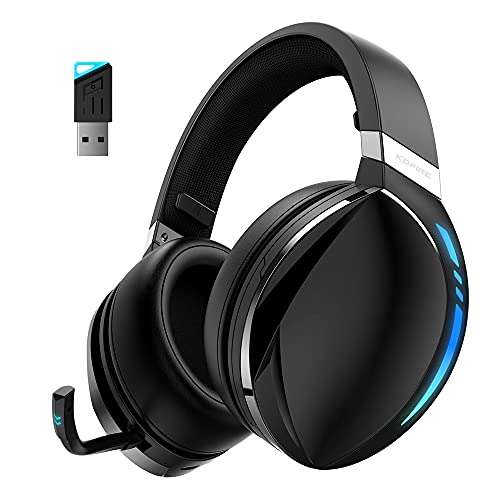 SLuB Gaming-Headset, 3.5 mm kabelgebundenes Gaming-Headset, faltbares kabelloses Bluetooth-Headset, Surround-Sound, HD-Mikrofon, keine Verzögerungsrate, bunte LED-Lichter, geeignet für PC/PS5/PS4