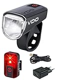VDO Fahrradlampe Eco Light M30 Set Rücklicht Frontleuchte (Set Rücklicht und Frontleuchte Plus)