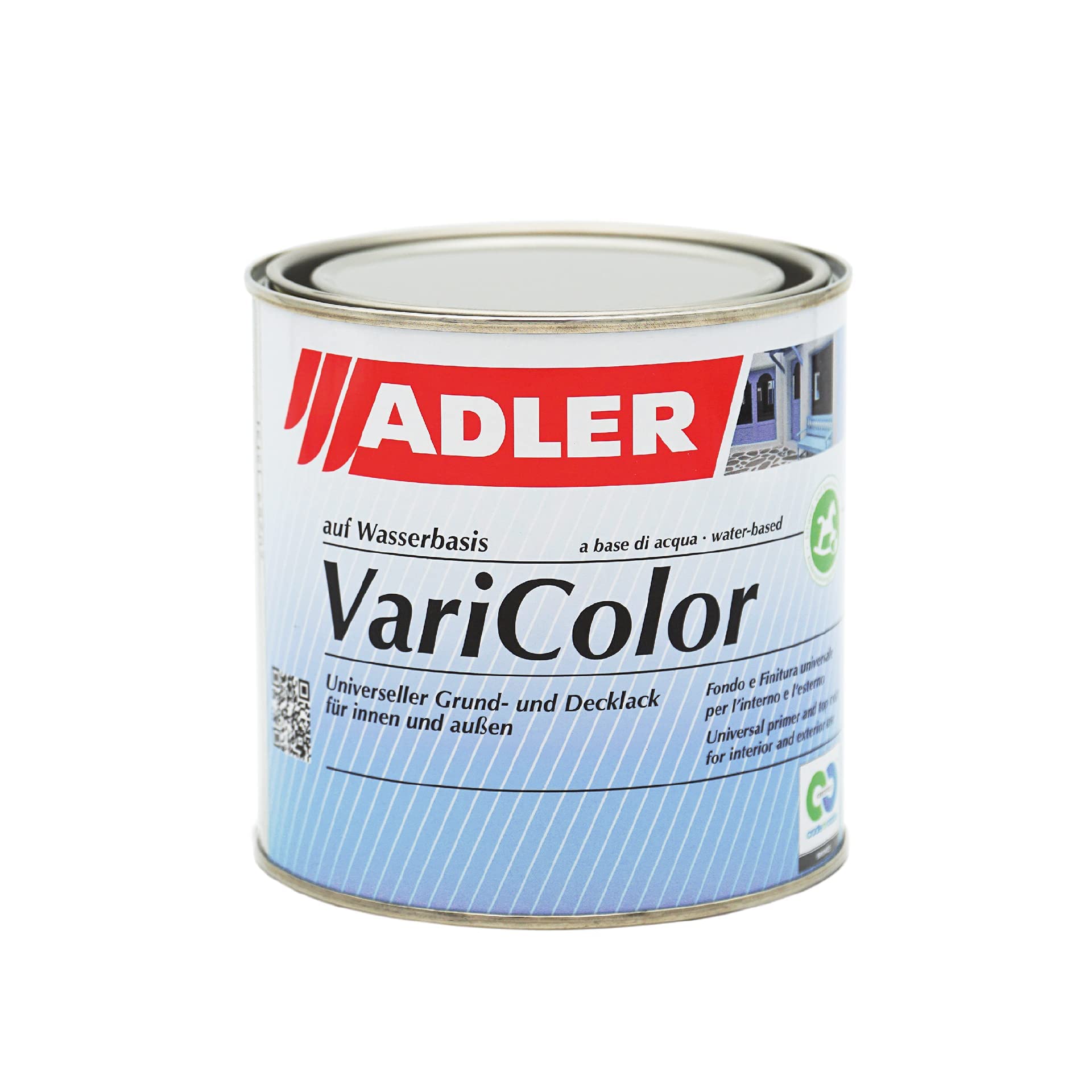 ADLER Varicolor 2in1 Acryl Buntlack für Innen und Außen - 750 ml RAL3003 Rubinrot Rot - Wetterfester Lack und Grundierung - matt