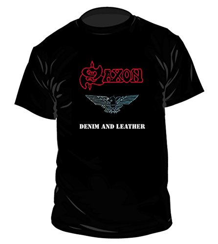 Saxon - Denim And Leather - T-Shirt Größe XL