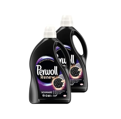 Perwoll Renew Schwarz, 100 (2 x 50 Waschladungen), Waschmittel für alle dunklen Farben, Feinwaschmittel stärkt die Fasern und verbessert die Farbintensität