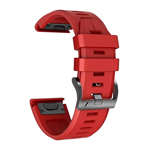 HHBYLEEE- 26/22 mm Uhrenarmband für Garmin Fenix 6 6X Pro 5 5X Plus Silikonband Fenix7 7X Enduro MK2 Schnellverschluss-Uhr Easyfit Handgelenkschlaufe(F,For Forerunner 935 945)