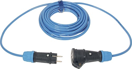 SIROX® Verlängerung H07BQ-F mit Federklappdeckel Leitungsfarbe blau, Querschnitt 3 x 1,5 mm², Länge 15 m