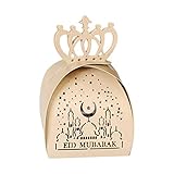 bibididi 100 Stück Pralinenschachtel Favor Geschenkboxen Islamisches Muslimisches Geschenk - Beige Gold