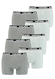 HEAD Herren Boxer Boxershort Unterhose 8er Multi-Pack, 841001001, Farbe:012 - Grey Combo, Bekleidungsgröße:M