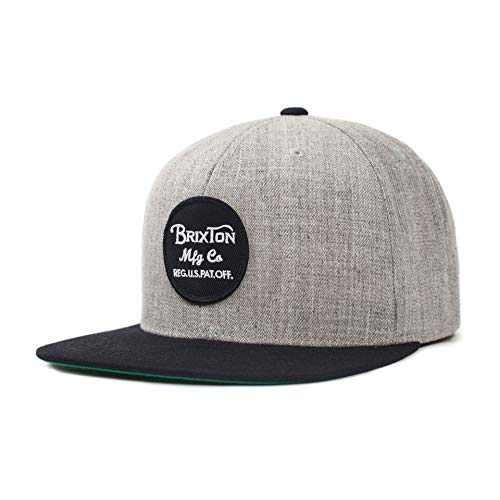 Brixton Cap WHEELER Snapback Light Heather Grey/Black, One Size,