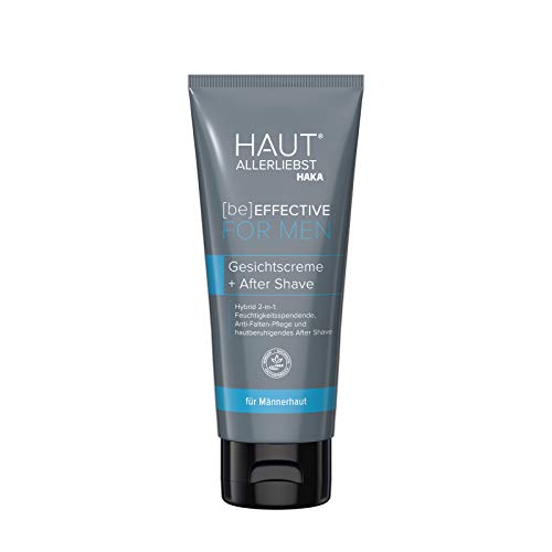 HAKA FOR MEN Hybrid Gesichtscreme+After Shave I 100 ml I Feuchtigkeitsspendend und hautberuhigend I Anti-Aging-Effekt