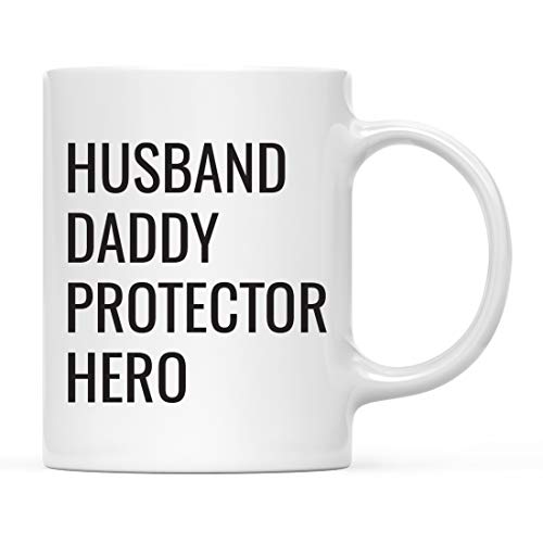 Andaz Presse, 325 ml. Vatertags-Kaffeetasse Geschenk Ehemann Daddy. Protektor Hero, 1 Stück, lustige Geschenkidee zum Geburtstag