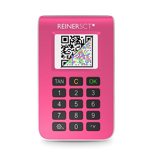 REINER SCT tanJack Photo QR I Chip chipTAN-Tan Generator für Online Banking pink
