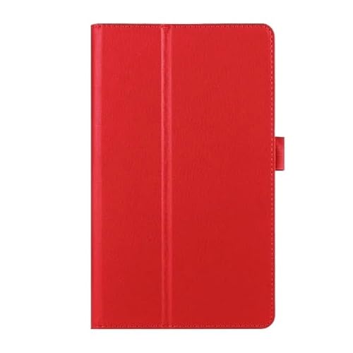 SOENS Litchi PU-Leder-Ständer-Hülle kompatibel mit Sony Xperia Z1 10,1 Zoll Tablet Flip PU-Leder-Ständer-Schutzhülle Funda (Color : Red)