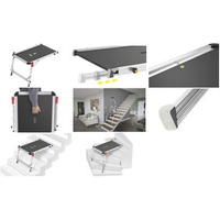 Hailo Arbeitsplattform TP1, für Treppenhäuser stabiles Alu-Rahmen-System, rutschfeste Siebdruckplatte, - 1 Stück (9940-001)