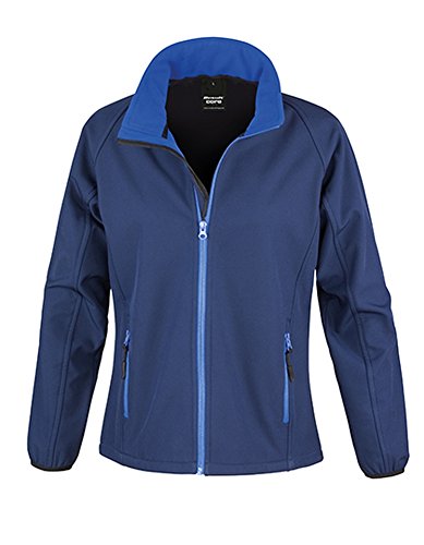 Result Damen R231F Bedruckbare Softshell-Jacke, Marineblau/Königsblau, Medium/Size 12