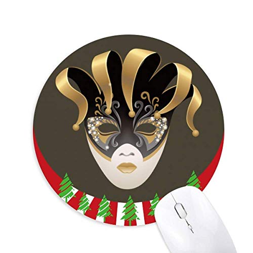 Goldene Maske Happy Karneval Of Venice Round Rubber Maus Pad Weihnachtsdekoration