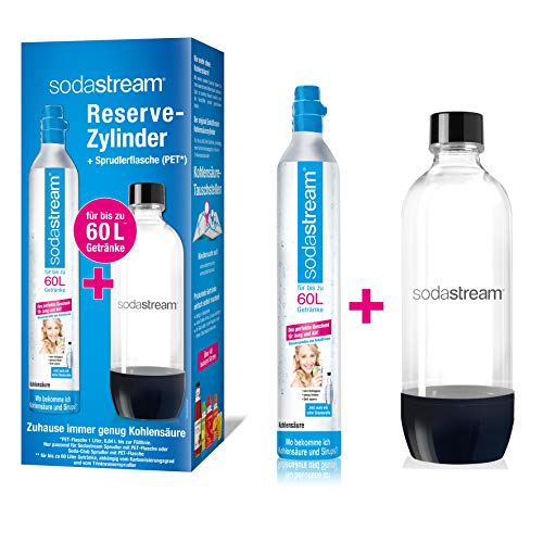 SodaStream Reservepack mit 1x CO2-Zylinder und 1x 1 L PET-Flasche